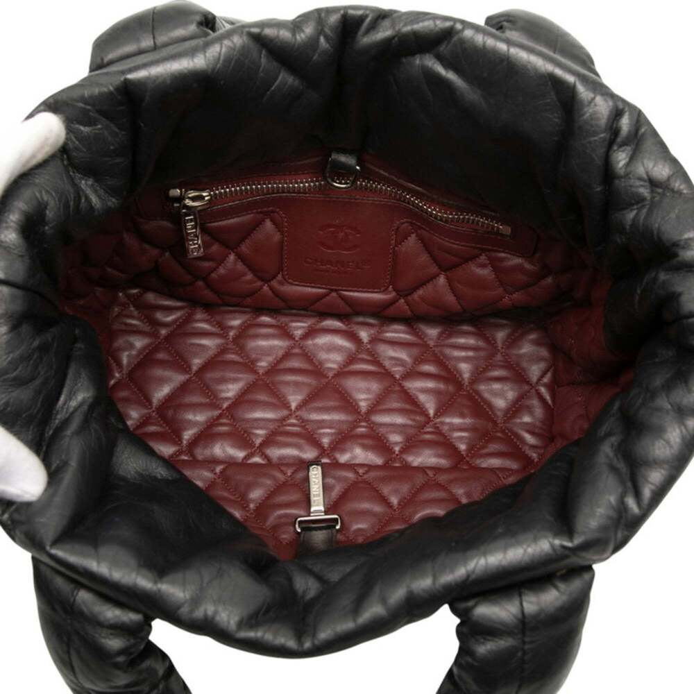 CHANEL Black Leather Tote Bag - Picture 4 of 6